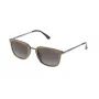 LOZZA SL4028M520ANB Unisex Rectangular Sunglasses - Juodas acetatinis rėmelis, pilki polikarbonatiniai lęšiai, UV400 apsauga