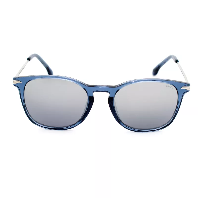 LOZZA SL4159M-955X Unisex stačiakampiai akiniai nuo saulės, juodi, pilki lęšiai, 52 mm