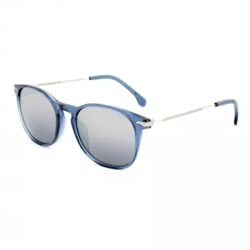 LOZZA SL4159M-955X Unisex stačiakampiai akiniai nuo saulės, juodi, pilki lęšiai, 52 mm