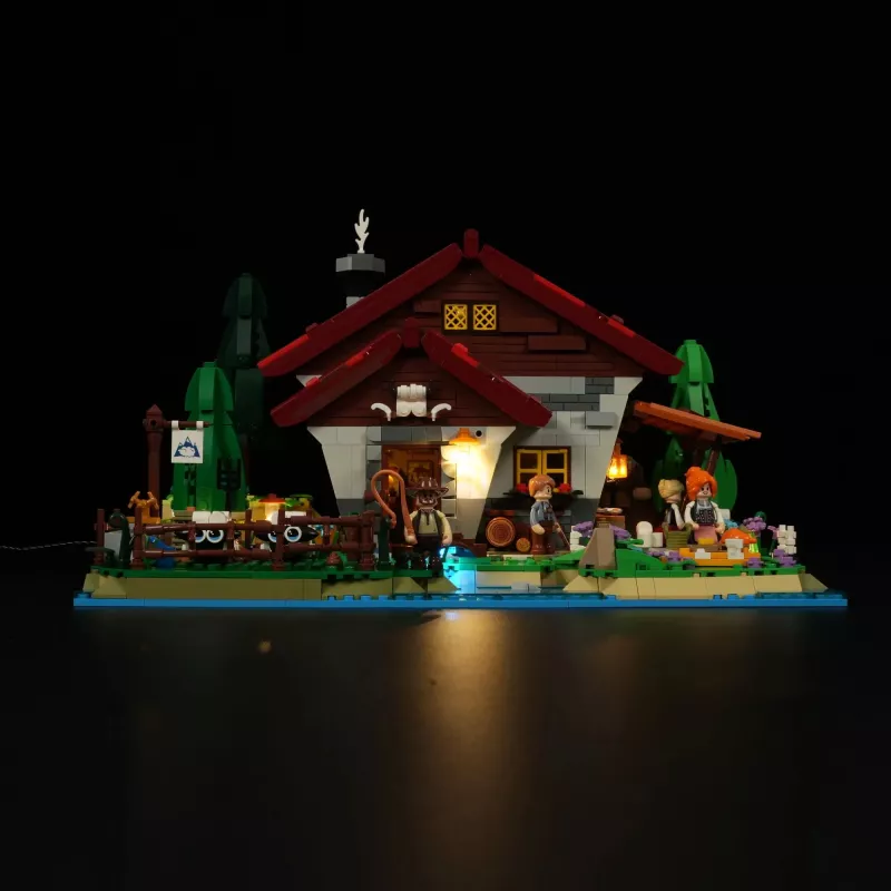 Lumibricks LED Lighting Kit, skirtas LEGO Ideas A-Frame Cabin (Set 21338) – Shepherd's Hut