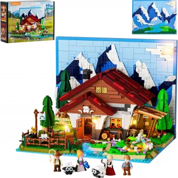 Lumibricks LED Lighting Kit, skirtas LEGO Ideas A-Frame Cabin (Set 21338) – Shepherd's Hut