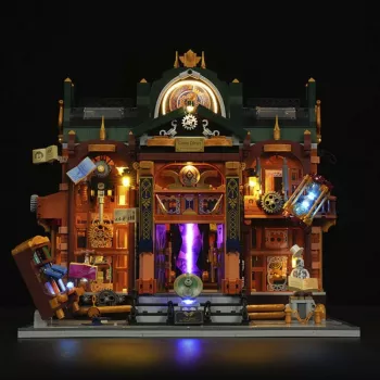 „Lumibricks Steampunk Time Rift Library“ – DIY miniatiūrinė knygų nišos konstrukcija