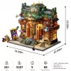 „Lumibricks Steampunk Time Rift Library“ – DIY miniatiūrinė knygų nišos konstrukcija