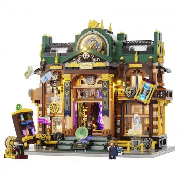„Lumibricks Steampunk Time Rift Library“ – DIY miniatiūrinė knygų nišos konstrukcija