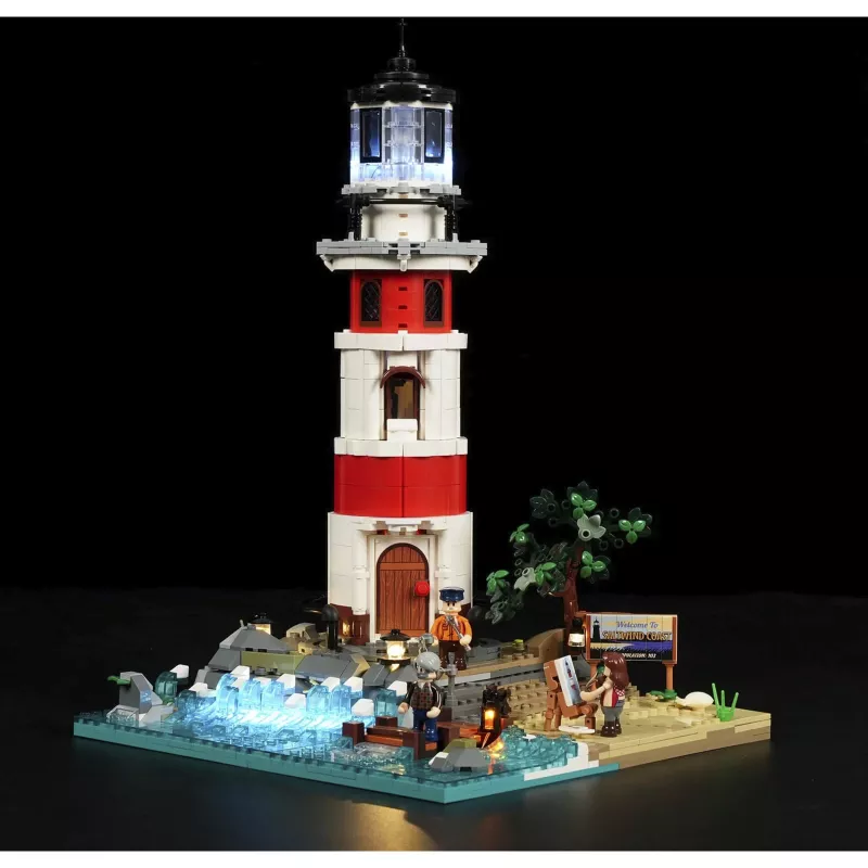 Lumibricks Sunrise Lighthouse Statybinis Blokų Rinkinys su LED Apšvietimu