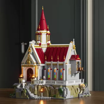 Lumibricks Karališkosios pilies lobių rūmų statybinis rinkinys su LED lemputėmis (985 dalių)