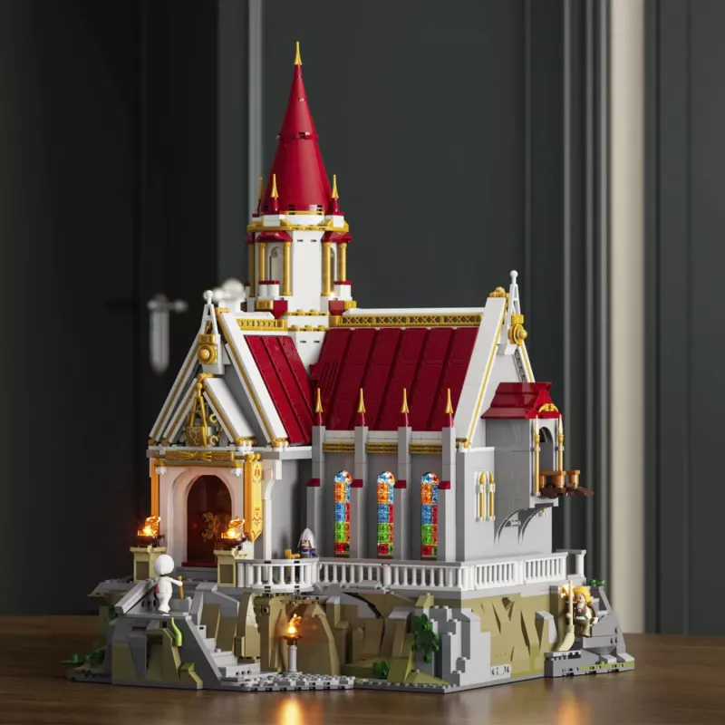 Lumibricks Karališkosios pilies lobių rūmų statybinis rinkinys su LED lemputėmis (985 dalių)