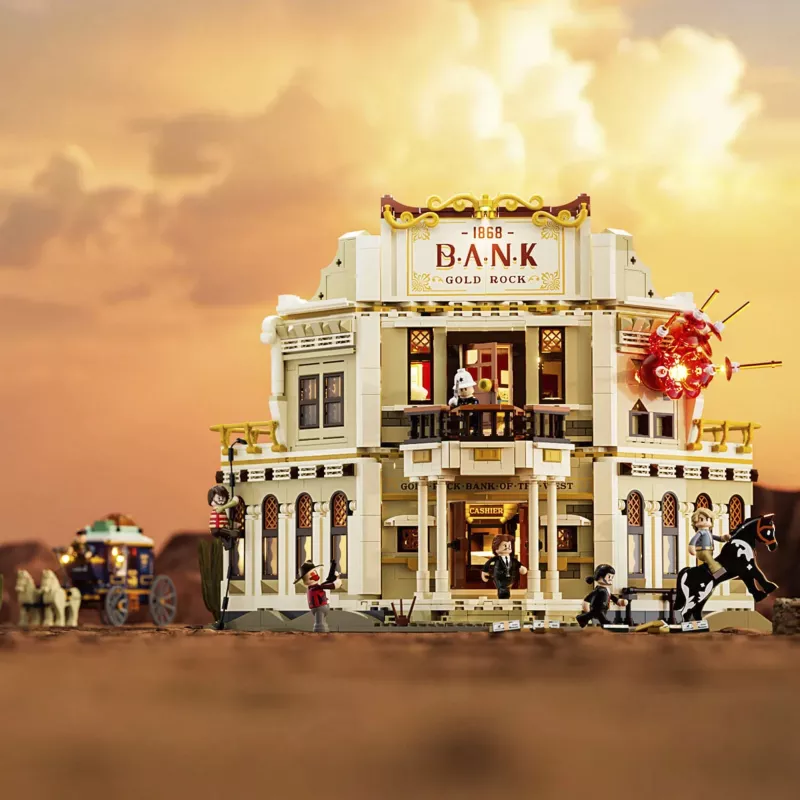Lumibricks konstruktorius Banko apiplėšimas Laukiniuose Vakaruose, 1050 detalių