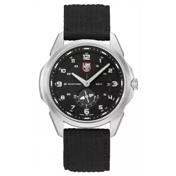 LUMINOX Vyriškas atakamos lauko automatinis laikrodis 1760 serijos XL.1761 - 45 mm šveicariškas automatinis, juodas ciferblatas, rudas odinis dirželis