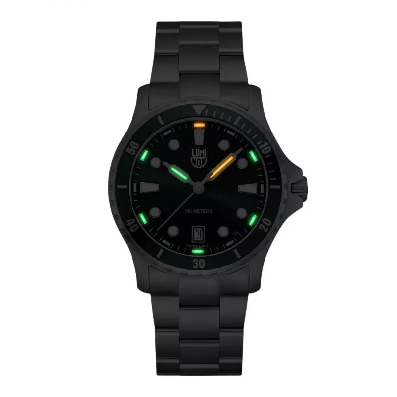 Luminox vyrų laikrodis XS.0957 42 mm, žalios ciferblato spalvos, nerūdijančio plieno apyrankė