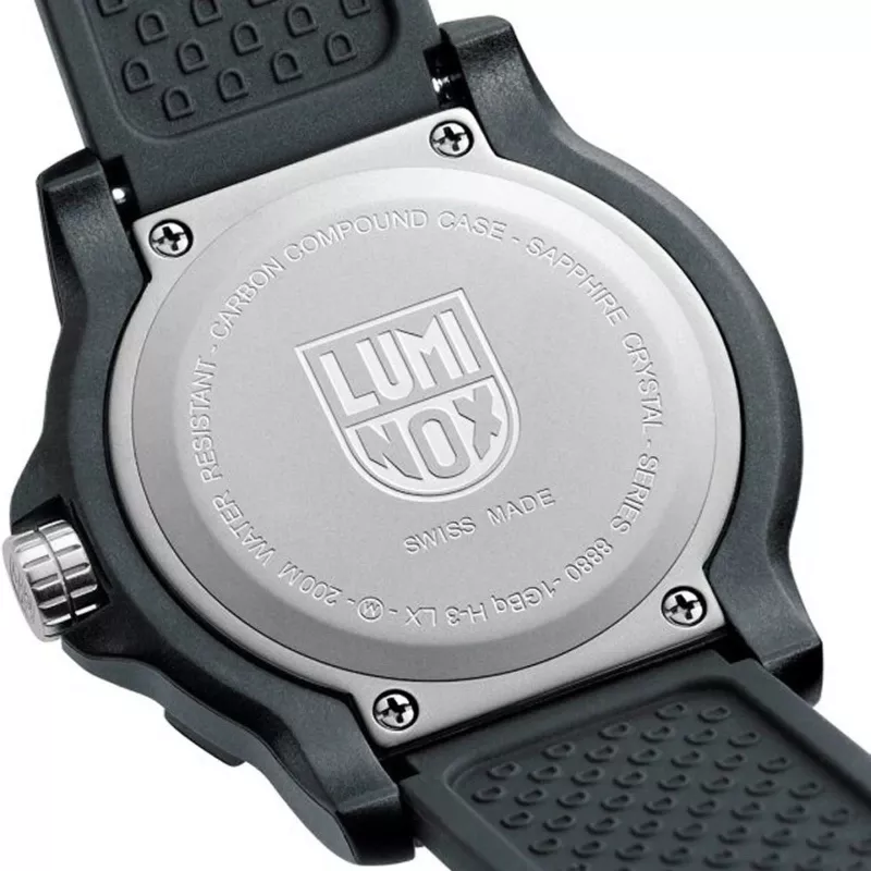 LUMINOX Vyriškas laikrodis XL.8882.F 45mm Šveicariškas kvarcinis su CARBONOX korpusu ir juoda gumine juosta