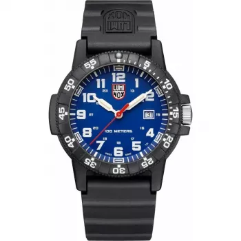Luminox XS.0323.L 44mm Šveicariškas kvarcinis laikrodis su mėlynu ciferblatu ir juodu guminiu dirželiu