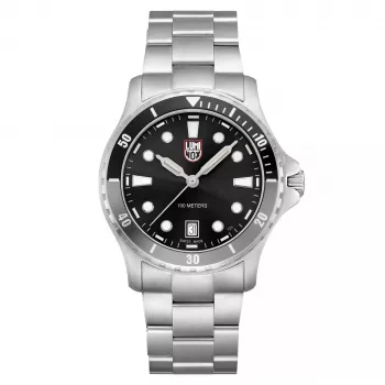LUMINOX XS.0941 Atacama Field Automatic 1940 Series vyriškas rankinis laikrodis, 44 mm juodas ciferblatas, odinis dirželis