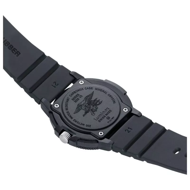 Luminox Navy SEAL Colormark 3000 Series vyrų laikrodis XS.3005.F 43mm juoda guma