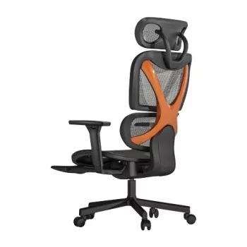 LUMIVIDA PREMIUM ergonomiška kėdė biurui su aukšta atlošo dalimi, galvos atrama, 3D porankiais ir sinchroninio pakreipimo mechanizmu