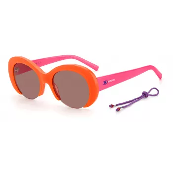 Moteriški M MISSONI akiniai nuo saulės MMI0071S09Z juodi pilki geometriniai acetatas 52mm