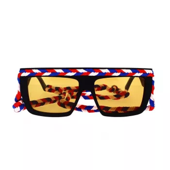 M Missoni moteriški akiniai nuo saulės MMI0086S807 juodi pilki kvadratiniai acetatas 57mm