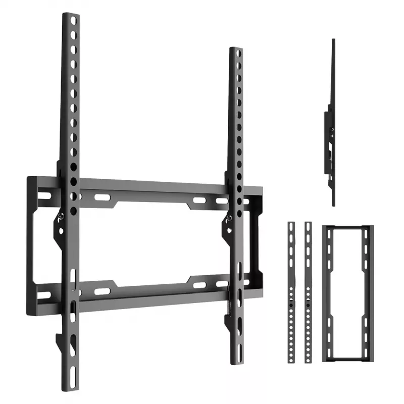 MACLEAN MC-187 TV sieninis laikiklis su pakreipimu, 32–75 colių ekranams, VESA iki 400x400, 45 kg, juodas
