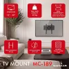 MACLEAN MC-189 TV sieninis laikiklis su pakreipimu, 13–43 colių ekranams, VESA 200x200, 45 kg, juodas