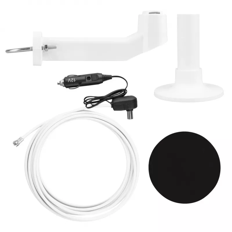 Maclean MCTV-103 aktyvi visakryptė DVB-T/T2 HEVC antena kemperiui, 12V