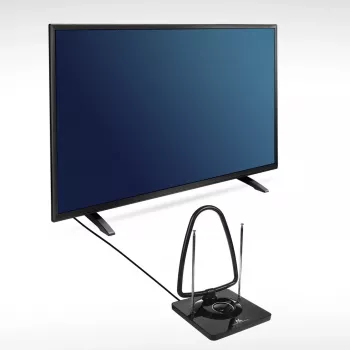 Maclean MCTV-963 aukšto stiprinimo vidaus antena skaitmeninei ir analoginei televizijai, 48 dB, DVB-T/T2, H.265 HEVC