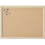 MAGNETOPLAN HOLTZ kamštinė lenta su mediniu rėmu 800 x 600 mm, natūralus kamštis, sieninė smeigtukų lenta užrašams, priminimams ir nuotraukoms (121923)