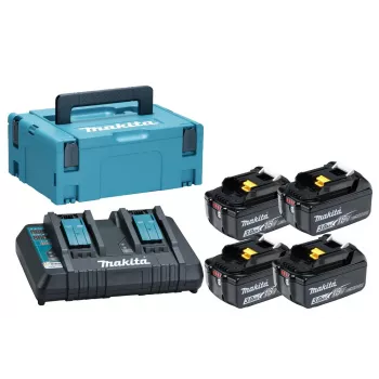 Makita 197970-3 18V LXT akumuliatoriaus ir įkroviklio rinkinys (5.0Ah, BL1850B, DC18RC)