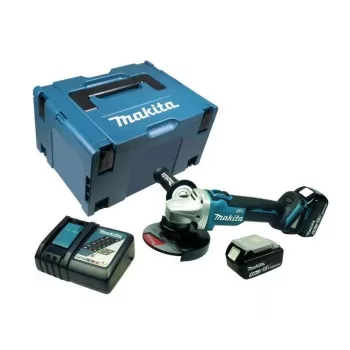 Makita DGA506RTJ 18V LXT besėptis akumuliatorinis kampinis šlifuoklis 125mm 8500 RPM