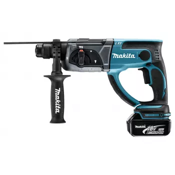 Makita DHR202RTJ 18V LXT belaidis kombinuotasis plaktukas – SDS-Plus, komplektas su 2x5.0Ah akumuliatoriais, įkrovikliu ir Makpac dėžute
