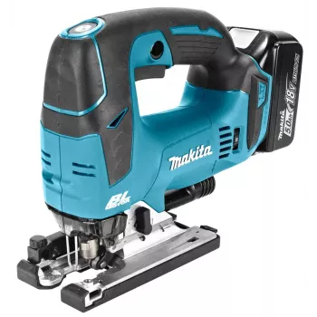 Makita DJV182RTJ 18V LXT bešepetėlis pjūklas su 2x5,0Ah akumuliatoriais, įkrovikliu ir dėklu