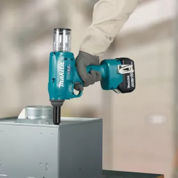 Makita DRV150ZJ 18V LXT akumuliatorinis kniediklis be šepetėlių variklio (tik įrankis, 10 kN, 2,4–4,8 mm, Makpac dėklas)