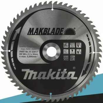 Makita MakBlade Plus pjūklo diskas 305 mm 60T su karbido antgaliais