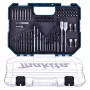 Makita ME-15126 18V LXT belaidis sukamasis grąžtas-su plaktuku, komplektas su 70 dalių antgalių rinkiniu, 2 akumuliatoriais, įkrovikliu ir dėklu