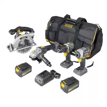 „Makita“ naujasis 4 įrankių rinkinys 18V LXT bešepetėlis kombinuotas rinkinys (2x4,0 Ah)