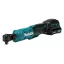 Makita WR100DSA 12V CXT belaidis reketinis veržliaraktis, 1/4 colio ir 3/8 colio pavaros, 47,5 Nm, 2,0 Ah baterija, įkroviklis, LED apšvietimas