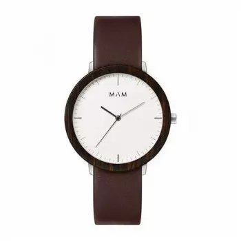 MAM MAM628 Unisex Laikrodis 39mm Tikmedžio Korpusas Juodas Odinis Dirželis