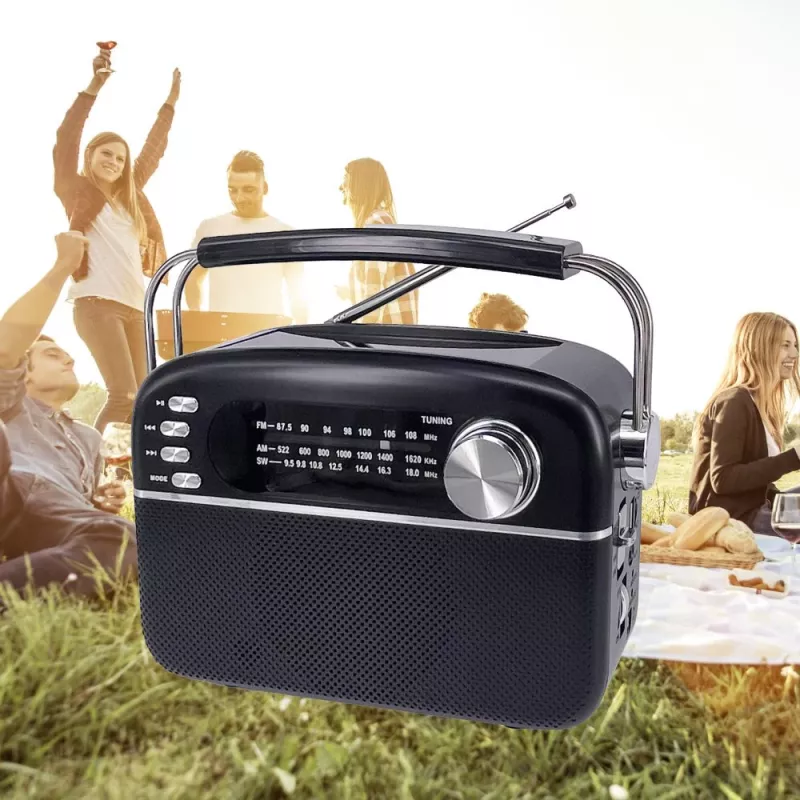 Nešiojamas CD grotuvas Manta RDI918B su FM radiju, MP3 atkūrimu, USB ir AUX įvestimis, juodas