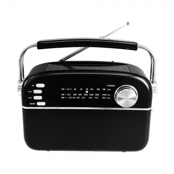 Nešiojamas CD grotuvas Manta RDI918B su FM radiju, MP3 atkūrimu, USB ir AUX įvestimis, juodas