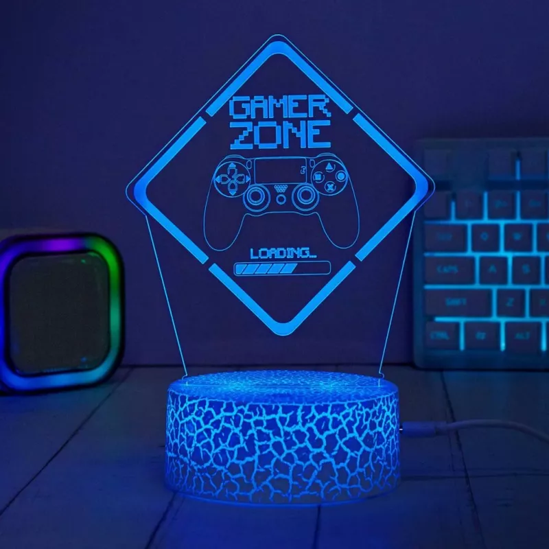 Manta SNL123RGB LED lempa, dekoratyvinė, žaidimų, 3 RGB, 3D