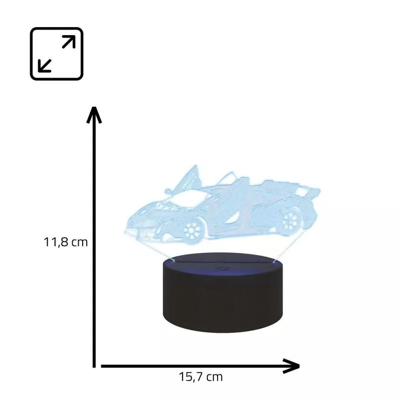 Manta SNL64RGB LED lempa 3D RGB dekoratyvinė automobiliui