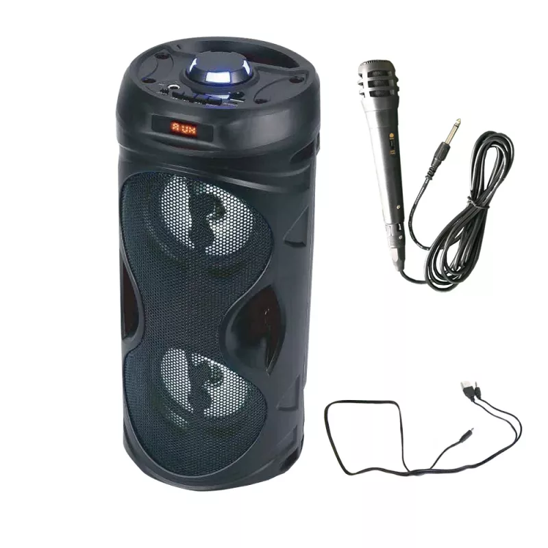 Manta SPK815 nešiojamas Bluetooth vakarėlių garsiakalbis su karaokė funkcija, 30W RMS, Disco LED, FM radiju, USB/SD/AUX