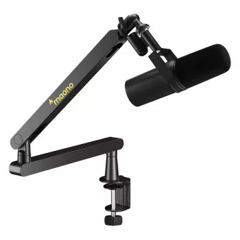 Maono BA92 Boom Arm (Juodas) – Reguliuojamas mikrofono sijos laikiklis su stalo spaustuku ir grommet tvirtinimu