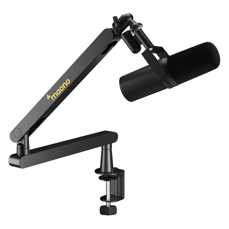 Maono BA92 Boom Arm (Juodas) – Reguliuojamas mikrofono sijos laikiklis su stalo spaustuku ir grommet tvirtinimu