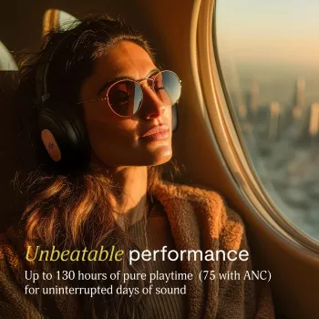 Marley Positive Vibration Rebel belaidės ausinės su aktyviu triukšmo slopinimu, Bluetooth 5.0 – Cream