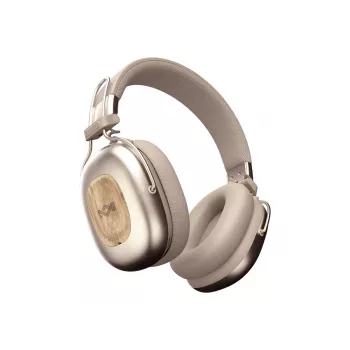 Marley Positive Vibration Rebel belaidės ausinės su aktyviu triukšmo slopinimu, Bluetooth 5.0 – Cream