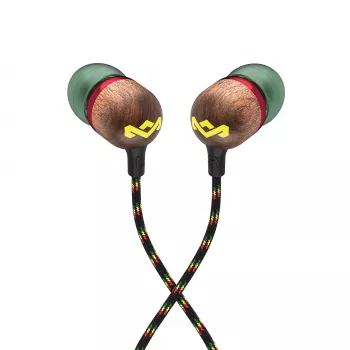 Marley Smile Jamaica laidiniai ausinukai su mikrofonu ir USB-C, 9 mm tvarkyklės – Rasta (EM-JE042-RA)