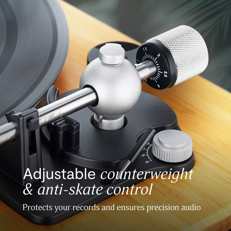 Marley Stir It Up Wireless 2 Bluetooth Belt Drive Turntable su bambukiniu korpusu
