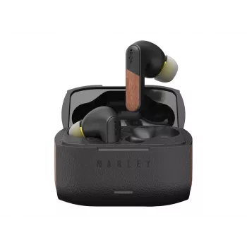 Marley Trenchtown belaidės ausinės Signature Black su ANC, Bluetooth 5.2, įmontuotu mikrofonu, 30h baterija, IPX5