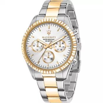 Maserati vyriškas laikrodis Potenza Quartz R8853100021 43mm juodas ciferblatas odinis dirželis