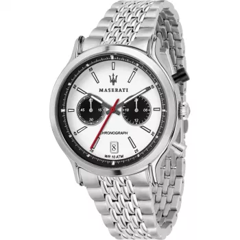 Maserati vyriškas kvarcinis laikrodis R8873638004 42mm juodas ciferblatas odinis dirželis